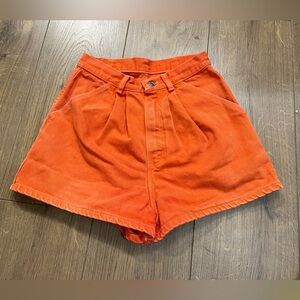 Vintage Calvin Klein Orange Mom Jean Shorts Festival 90s EUC High Waist